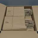 BagDream Gift Bags 100Pcs 5.25x3x8 Small Kraft Paper Gift Bags with Handles Bulk, Brown Paper Sacks for Small Business, Retail, Merchandise, Wedding Birthday Party Favor