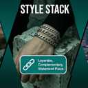 Mens Cuban Link Bracelet White-Gold Tone Titanium Steel, 9mm x 21cm, Hip Hop Streetwear Jewelry, Durable & Tarnish Resistant, Gift Box