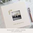 Beautiful Linen Wedding Photo Album For 4x6 Pictures - Safely Holds Up To 200 Photos of Unique Wedding Memories - Perfect Large Photo Book To Store All Pictures of Treasured Family or Baby Moments
