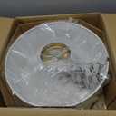 16 Inch Flush Mount Ceiling Light Fixture 3-Light Drum Modern Gold Ceiling Light Fixture Dimmable Close to Ceiling Light Fixture with Fabric Shade for Living Room Hallway Entryway Bedroom