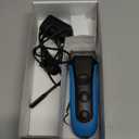 Braun Electric Series 3 Razor with Precision Trimmer, Rechargeable, Wet & Dry Foil Shaver for Men, Blue/Black, 4 Piece