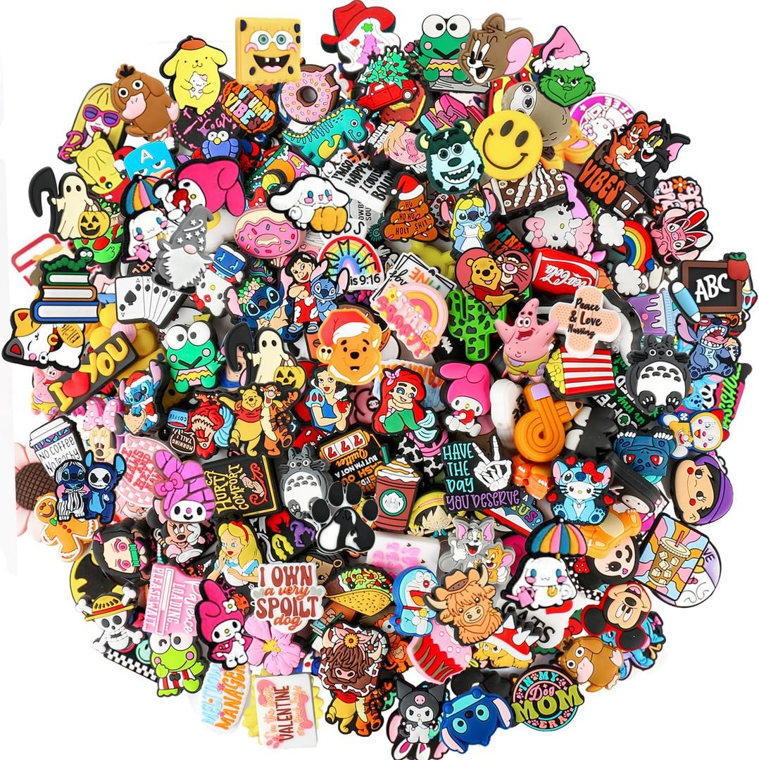 50Pcs Silicone Focal Beads for Pens, Random Cute Character Focal Beads for Keychains Making DIY Bracele Jewelry Making, Only Applicable to Adults