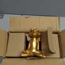 Yoga Frog Statues, 3.8"-5" H Golden Frog Figurines Home Decor, Therapy Office Decor Small Sculptures for Shelves, Living Room, Bookshelf, Desk, Bedroom - Set of 3 (Golden Frogs)