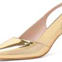 Mostrin Kitten Heels for Women Slingback Pointed Closed Toe Heels Women's Pumps Shoes for Wedding, Party, Commuting