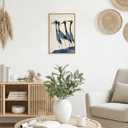 WHASAYART Vintage Humor Watercolor Birds Framed Wall Art 16x24 Canvas Print