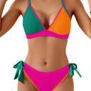 Aidonger Women's Bikini Set Shell Stitched Low Rise Two Piece Swimsuit Sexy (S)