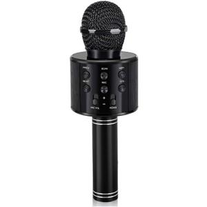 Kids Toys Age 3-12, Karaoke Microphone for Kids Birthday Presents Gifts for 5 6 7 8 9 10 11 12 Year Old Girls Boys Toys for 4-11 Year Old Girl Boy Teen - Black