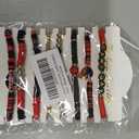 Game Day Bracelets for Women Football Bracelets Red Black Orange Heishi Clay Beaded Stretch Bracelets Stackable Sport Fan Bracelet Bangles Football Team Mom Accessories Outfits Jewelry