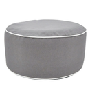 Saro Lifestyle Simply Solid Indoor/Outdoor Ottoman, 19"x12" ( grey )