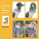 Dog Tuxedo Wedding Suit Shirt with Bow Tie, Formal Outfit Tux Attire for Puppy Small Medium Dogs Cats Costume (White&Black Scarf, Large)