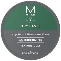 MITCH by Paul Mitchell Dry Paste Texture Clay for Men, High Hold, Ultra-Matte Finish, For All Hair Types