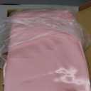 P Pothuiny 3-Piece Set Ruffle Satin Pillowcases & Full Fitted Sheet, Luxury Blush Pink Satin Fitted Sheet Silky Soft Cute Bedding Bedroom Dorm Decor, Wrinkle Free, 15 Inch Deep Pocket