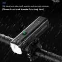 ROCKBROS 1500 Lumens Bike Light for Night Riding, 5000mAh USB-C Rechargeable Bike Headlight, Aluminium Alloy IPX6 Waterproof Bike Front Light, 5 Modes & Auto Mode Anti-Dazzling LED Bike Light