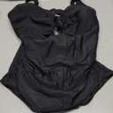 Aqua Eve Plus Size One Piece Swimsuit for Women Tummy Control Bathing Suit Cutout Swimwear (Black) 18W