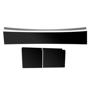 PPF Precut Car Paint Protective Film Self Adhesive Matte Black TPU Scratch Protector Exterior Accessories (Matte Black) small strip: 77.5", medium strip: 81.5" x 15.5", big pcs: 37.5" x 45.5"