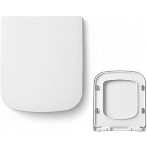 MinSha Square Toilet Seat replacement Soft Close PP with Easy Install