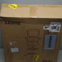 Ergonomic Drafting Chair with Footrest,Tall Office Chair for Standing Desk with Flip-up Armrests with Breathable Comfy Mesh Support and Adjustable Foot Rest Ring(Black)