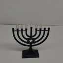 LED Electric Blue Hanukkah Menorah with Special Effects - Battery/USB Powered, Star of David, 4 Lighting/Blinking Modes, Large LED Bulbs, Chanukah Traditional Electric Menorahs - Navy Blue (Navy Blue Clear Bulbs)