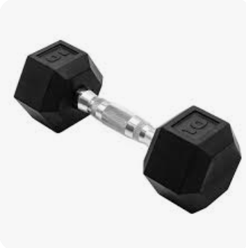 Cap Barbell,10lb Rubber Hex Dumbbell, Single, 2 Pcs