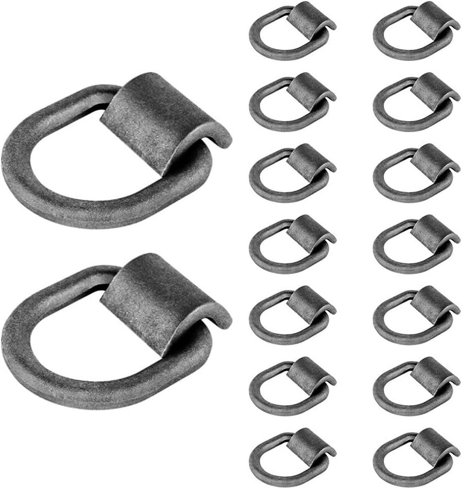 Saluinoki 16 Pack 3/4 D Ring Weldable Heavy Duty Trailer Weld On D - Rings Tie Down 3/4 for Trailers Breaking Load 26500 lbs