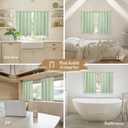 LAMIT Window Linen Curtains 30 Inch Length, Faux Linen Textured Light Filtering Drapes for Kitchen/Cafe, Rod Pocket Boho Neutral RV Curtains for Small Windows, 2 Panels, Light Green, 42 x 30 Inch