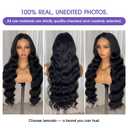 28 Inch Body Wave Full 13x4 Lace Frontal Virgin Human Hair Wigs Black 13x4 HD Lace Front Wigs Human Hair for Women 200% Density 12A Brazilian Human Hair Pre Plucked With Baby Hair