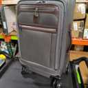 Travelpro Platinum Elite Softside Expandable Carry on Luggage, 8 Wheel Spinner Suitcase, USB Port, Suiter, Men and Women, Vintage Grey, Carry On 21-Inch