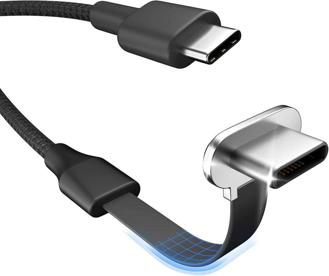 DbillionDa USB C Charger Cable, 60W 6ft Type C Charging Cable, Flat 90-Degree C-Port, High-Speed Data Transfer Compatible with Samsung S23/S22/S21, iPhone 15 Pro/Pro Max, MacBook Air/Pro, etc.