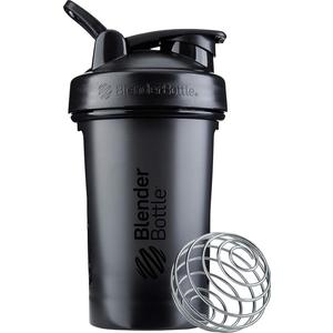 BlenderBottle Classic V2 Shaker Bottle Perfect for Protein Shakes and Pre Workout, 20-Ounce, Black