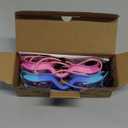 Vvinca Kids Swim Goggles with Bungee Strap No Leaking Anti Fog Toddler Goggles with Quick Adjust Ages 3-14 (01- Pink & Blue Gradient)