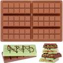 Fimary Chocolate Bar Mold - Non-Stick Chocolate Molds, Food Grade Silicone Deep Mold for Dubai Pistachio, Candy, Snacks