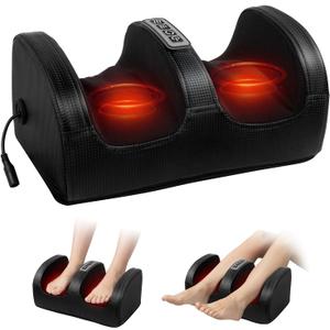 Foot Massager Machine with Heat, Foot and Calf Massager with Massage Roller, Deep Tissue Massager for Plantar Fasciitis, Pain Relief, Promotes Blood Circulation, Gifts for Women & Men