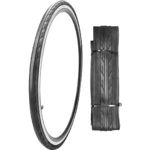 1 or 2 Pack 700X23C/25C/28C/35C Road Bike Tires with or Without 2 Inner Tubes Presta Valve and 2 levers for City Commuter Road Pavement Garden Trail Bike Tires