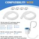1.5 Inch x 3 ft Pool Skimmer Hose for Intex Above Ground Pool Skimmer Pump Replacement #10531 25016, 1-1/2 Inch Surface Skimmer Transfer Hose - 2 PCS