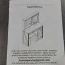 Farmhouse Makeup Vanity Desk with Sliding Mirror and Lights and Charging Station, White Vanity with Shelves and Drawers and Storage Cabinet, Make Up Vanity Desk with Cushioned Stool for Bedroom