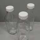 Liter Glass Milk Bottles w Scale, 100% Airtight Heavy Duty Screw Lid - 4 Pack 32 Oz Drinking Jars w Lids - Glass Bottles for Milk, Honey, Jam - Dishwasher Safe(Extra 2 Lids and 1 Pour Spout)