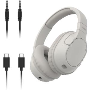 Belkin SoundForm Surround Bluetooth Over-Ear Headphones - Environmental Noise Cancelling Headphones - Wireless w/ 60H Playtime & Soft Ear Cups for iPhone, Galaxy, iPad, Travel, Home, or Office - Sand