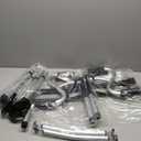 Delog Narrow Folding Walker for Seniors, 3 in 1 Folding Walker with 5 Front Wheels Width Adjustable Compact Standard Walker Support Up to 350lbs (Black)