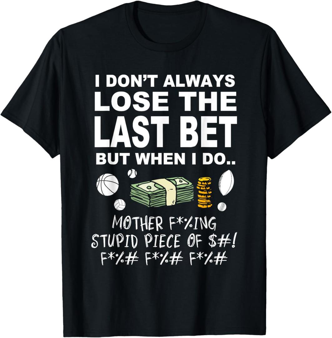 Parlay Funny sports betting Sports bettor T-Shirt, Size XL