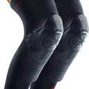 Kuangmi Knee Pads Compression Leg Sleeve for Basketball, Volleyball, Weightlifting, Youth & Adult Sizes(Pair of Sleeves, Small) (Black-2)