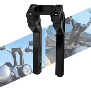 Motorcycle Handlebar Risers Handle Bar Riser Fit For Harley Softail Sport Glide Street Bob Lowrider ST FXST 2018-2023 with 1.0" Clamping Area (Black 10 inch tall)
