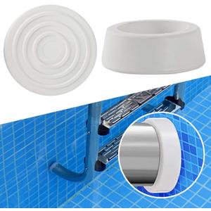 TonGass (2-Pack, White) Outside Pools Ladder Bumpers for Inground Pools Ladder Rubber End Caps Fit 1.9" Standard Swimming Pool Ladders Tubing Bumper Cap for Inground Pool Ladders Step End Caps