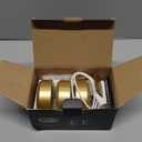 EZVALO Picture Lights for Wall, 2000mAh Rechargeable Battery Magnetic Poster Lights with 3 Color Temps & 12 RGB, Remote Dimmable Timer Painting Light, Wall Decor Light for Art Display, Frame (3 Pack) (Gold)