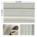 Artoid Mode Dark Grey Farmhouse Woven Braided Stripe Placemats Set of 4,12x18 Inch Seasonal Holiday Table Mats Party Kitchen Dining Decoration