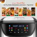 8.5QT Large Stainless Steel Air Fryer with Disposable Liners, 8.5QT Tilted Screen Model