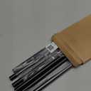 PATIKIL Threaded Extension Rod, 6 Sets 10" M10 x 1mm Fine Thread Lamp Pipe with Lamp Pipe Nipples for Pendant Light Island Lighting Chandeliers Stems, Black