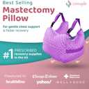 Zomaple Post Mastectomy Pillow Post Surgery Post-Op Essentials, Breast Augmentation/Reduction & Mastectomy Recovery Supplies Washable Cover for Comfort & Support, Strapped