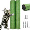 Cat Scratching Post Replacement for Cactus Cat Tree & Tower, Green 2 PCS 15.7in, Natural Sisal Replacement Parts with M8 Screws, Cute Green Cat Tree Refurbishment (40 cm / 15.71 in Green)