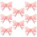 Hungdao 8 Pcs Bow Balloon Bow Theme Birthday Party Decoration Latex Balloon Baby Shower Girl Party Supplies Macaron Coquette Cute Supplies Wedding Bridal Shower Decoration(Pink, 24" X 32")