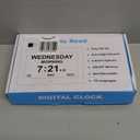 MYFMLI Digital Alarm Clock for Seniors - No-Abbreviation Date HD Display Auto Dimming Photo Frame White Noise DST Adjustment, Ideal Gift for Elders (7inch Black)